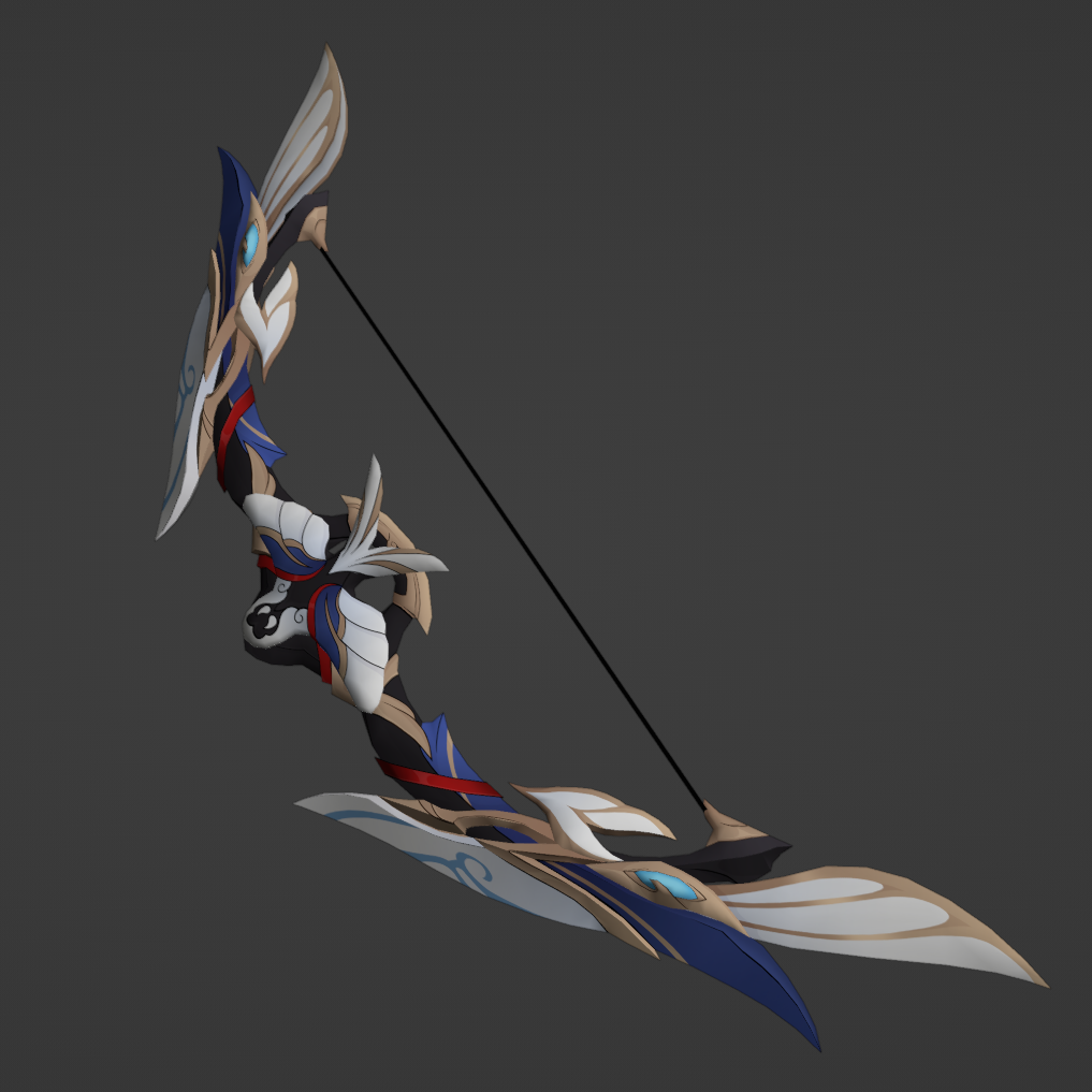 Yukong Bow - Digital 3D Model - Honkai: Star Rail - Yukong Cosplay