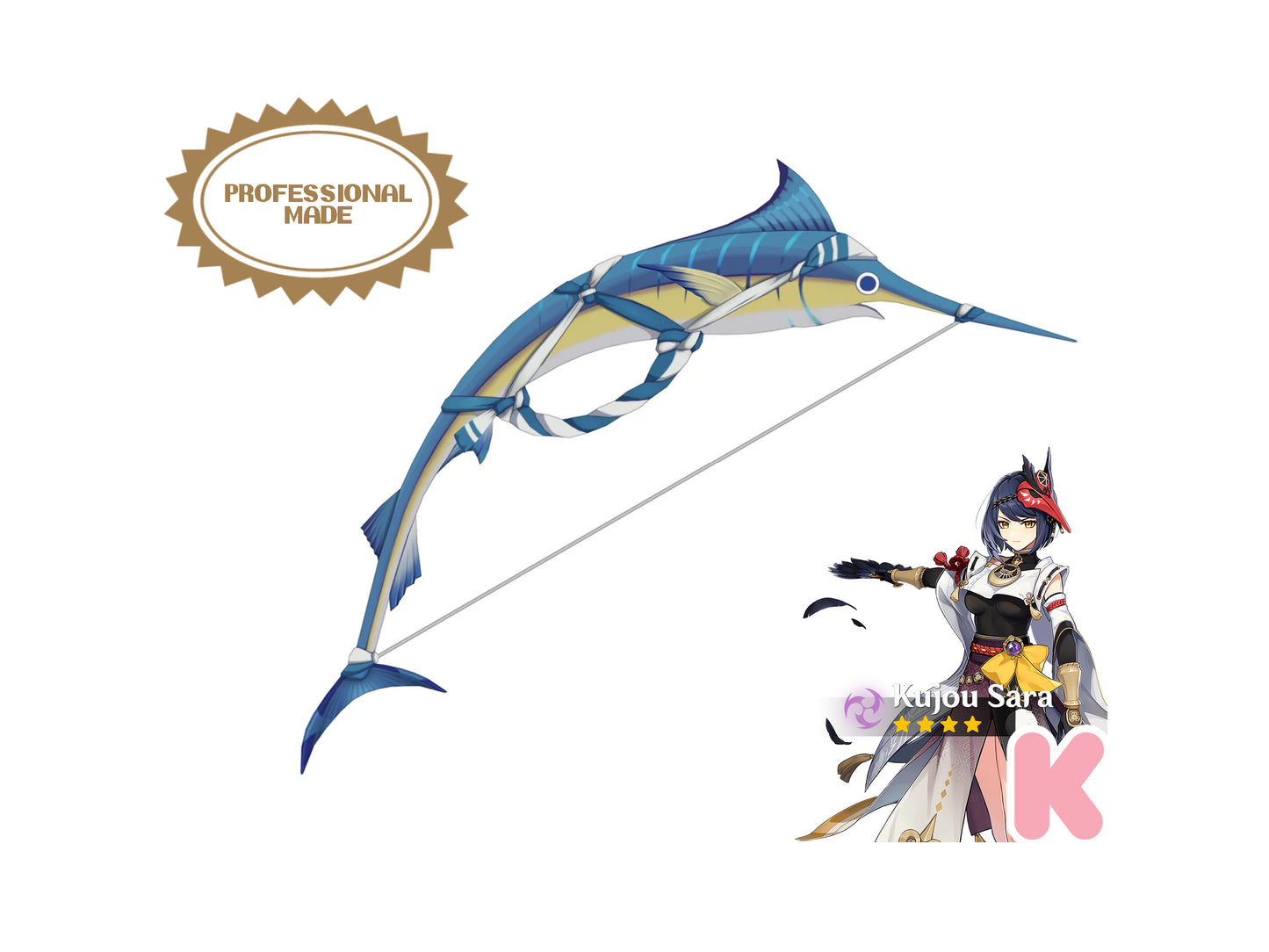End of Line Bow - Digital 3D Model - Genshin Impact - Kujou Sara Cosplay