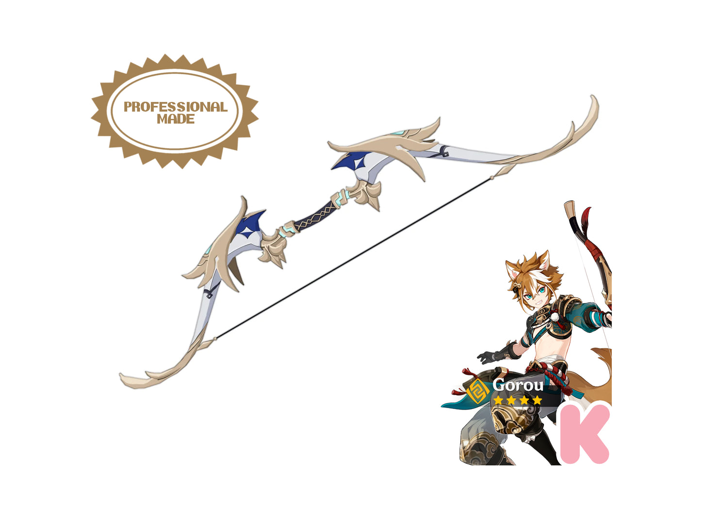 Favonius Warbow - Digital 3D Model - Genshin Impact - Gorou Cosplay