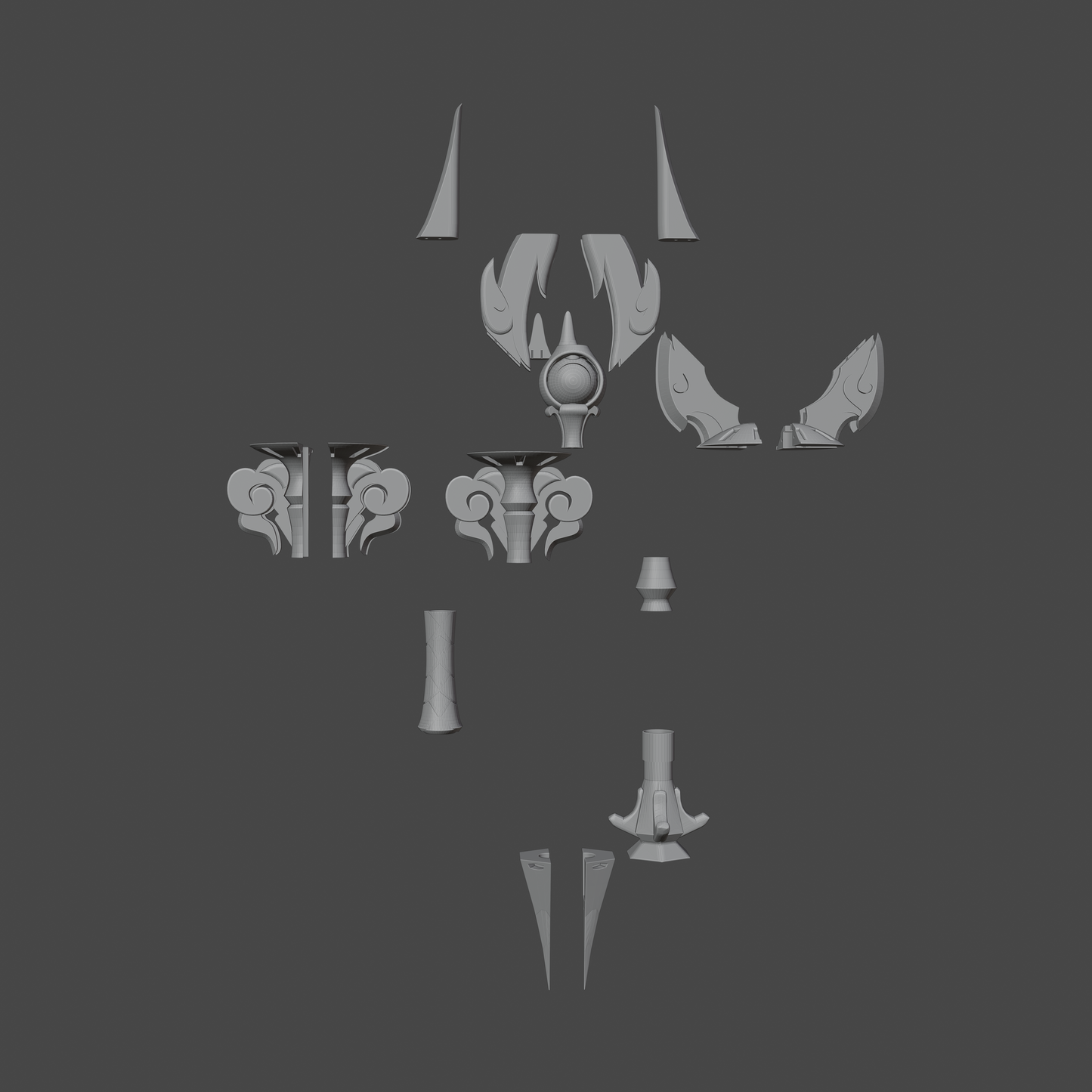 Staff of Homa - Digital 3D Model - Genshin Impact - Hu Tao Spear