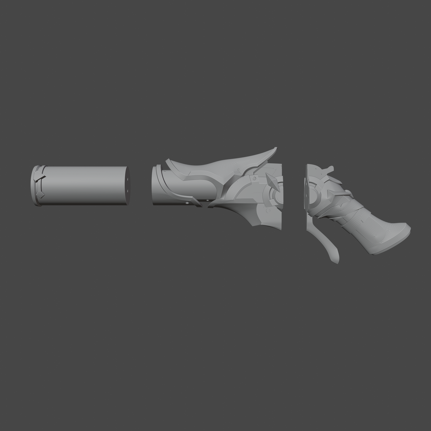 Cryogunner Legionnaire Gun - Digital 3D Model - Genshin Impact - Cryogunner Legionnaire Cosplay
