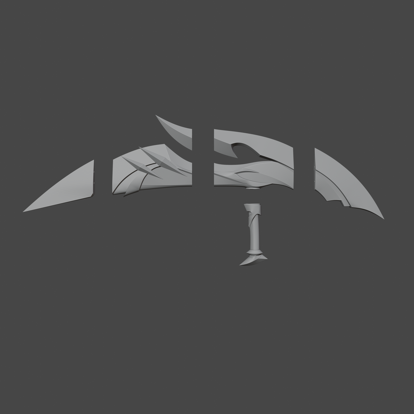 Agent's Sacrificial Knife - Digital 3D Model - Genshin Impact - Fatui Pyro Agent Cosplay