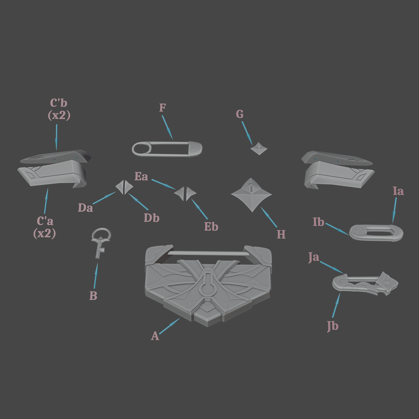 Herta Accessories - Digital 3D Model - Honkai: Star Rail - Herta Cosplay