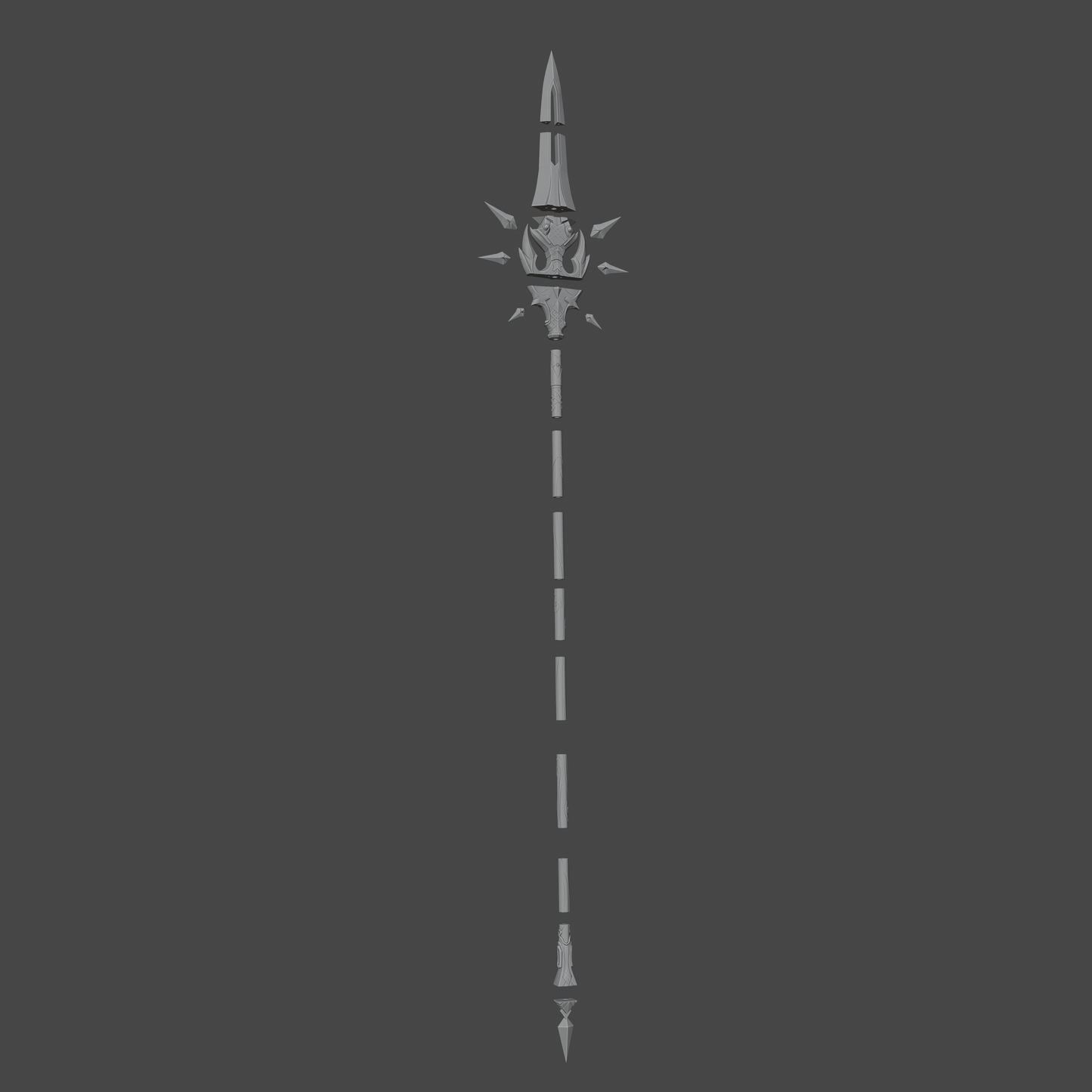 Primordial Jade Winged-Spear - Digital 3D Model - Genshin Impact - Xiao Cosplay