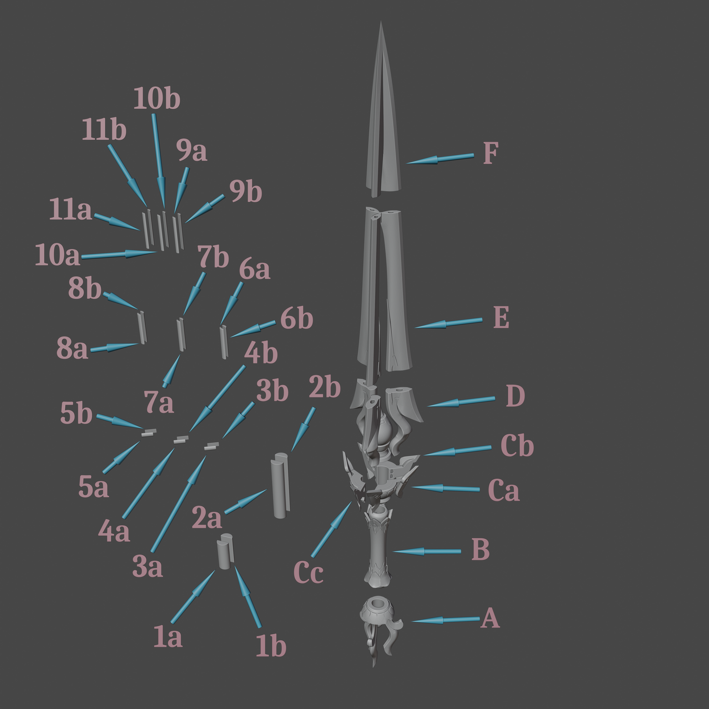 Xueyi's Dagger - Digital 3D Model - Honkai: Star Rail - Xueyi Cosplay