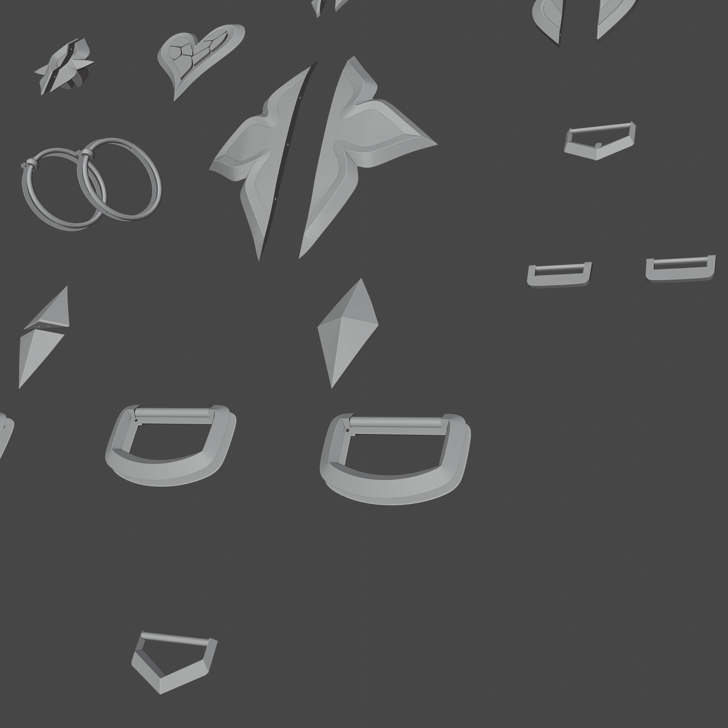 Black Swan's Accessories - Digital 3D Model - Honkai: Star Rail - Black Swan Cosplay
