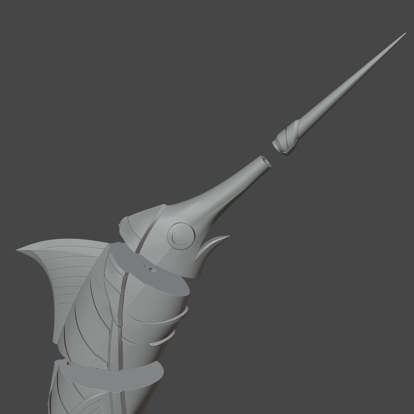 End of Line Bow - Digital 3D Model - Genshin Impact - Kujou Sara Cosplay