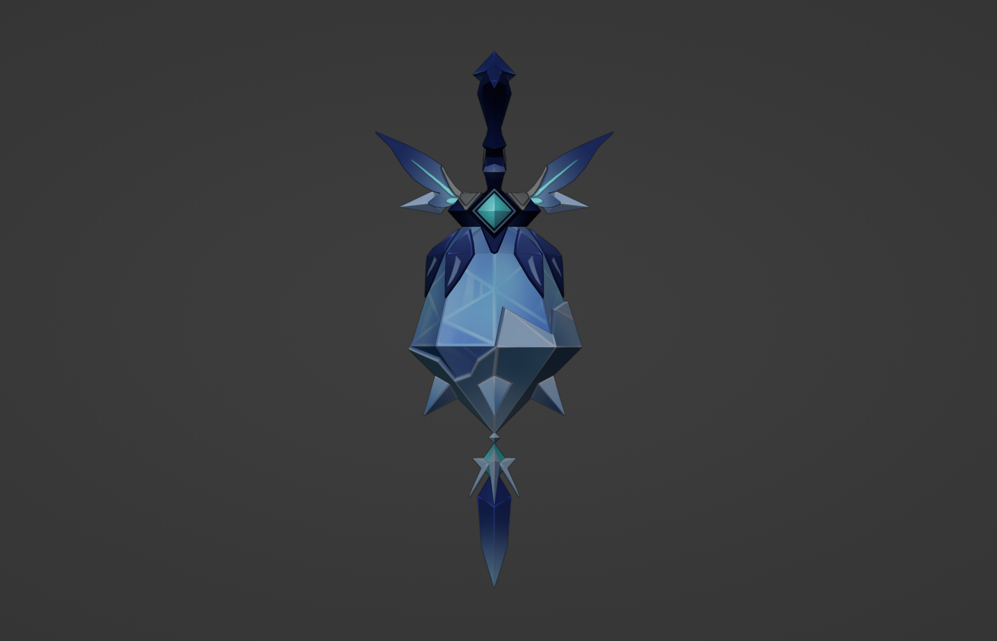 Cryo Lantern - Digital 3D Model - Genshin Impact - Fatui Cryo Cicin Mage