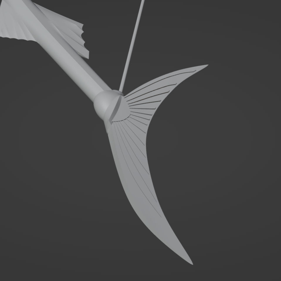 End of Line Bow - Digital 3D Model - Genshin Impact - Kujou Sara Cosplay