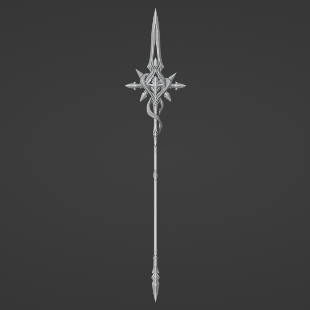 Argenti's Spear - Digital 3D Model - Honkai: Star Rail Cosplay - Argenti Cosplay