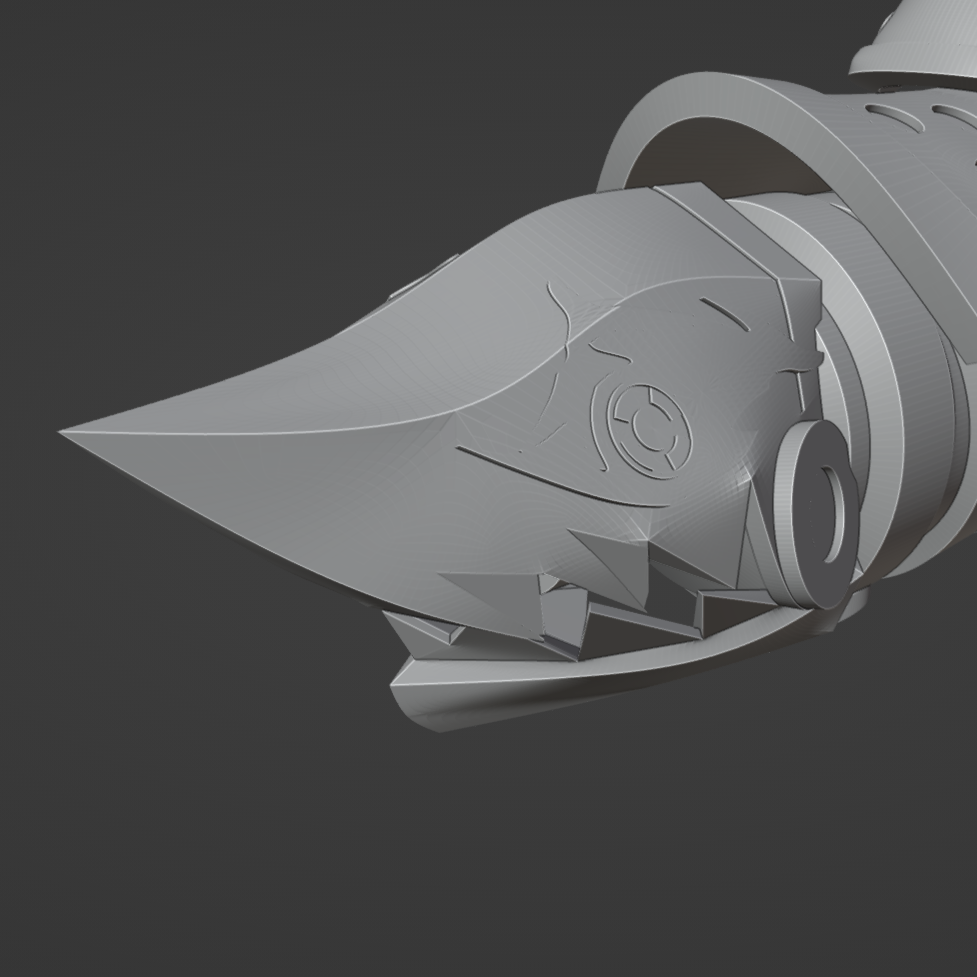 Jinx Arcane Shark Bazooka (Fishbones)- Digital 3D Model - League of Legends - Jinx Arcane Cosplay
