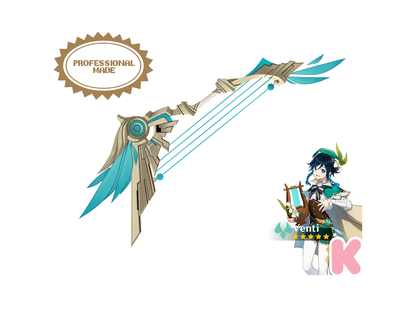 Skyward Harp - Digital 3D Model - Genshin Impact - Venti Bow