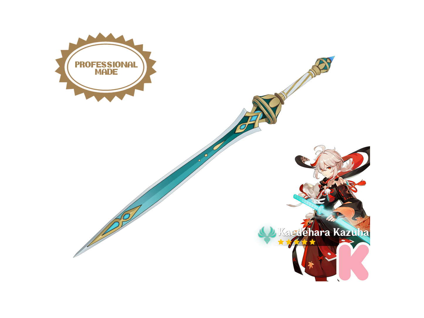 Xiphos Moonlight Sword - Digital 3D Model- Genshin Impact - Kaedehara Kazuha Cosplay