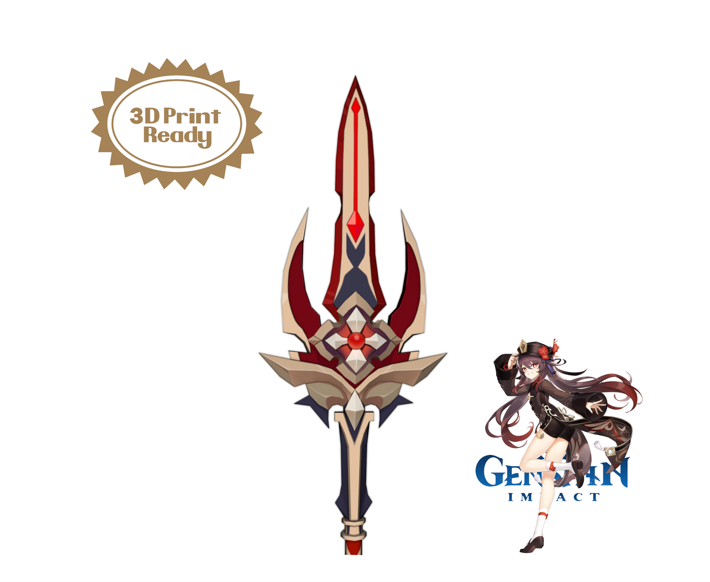 Deathmatch - Digital 3D Model - Genshin Impact - Hu Tao Cosplay