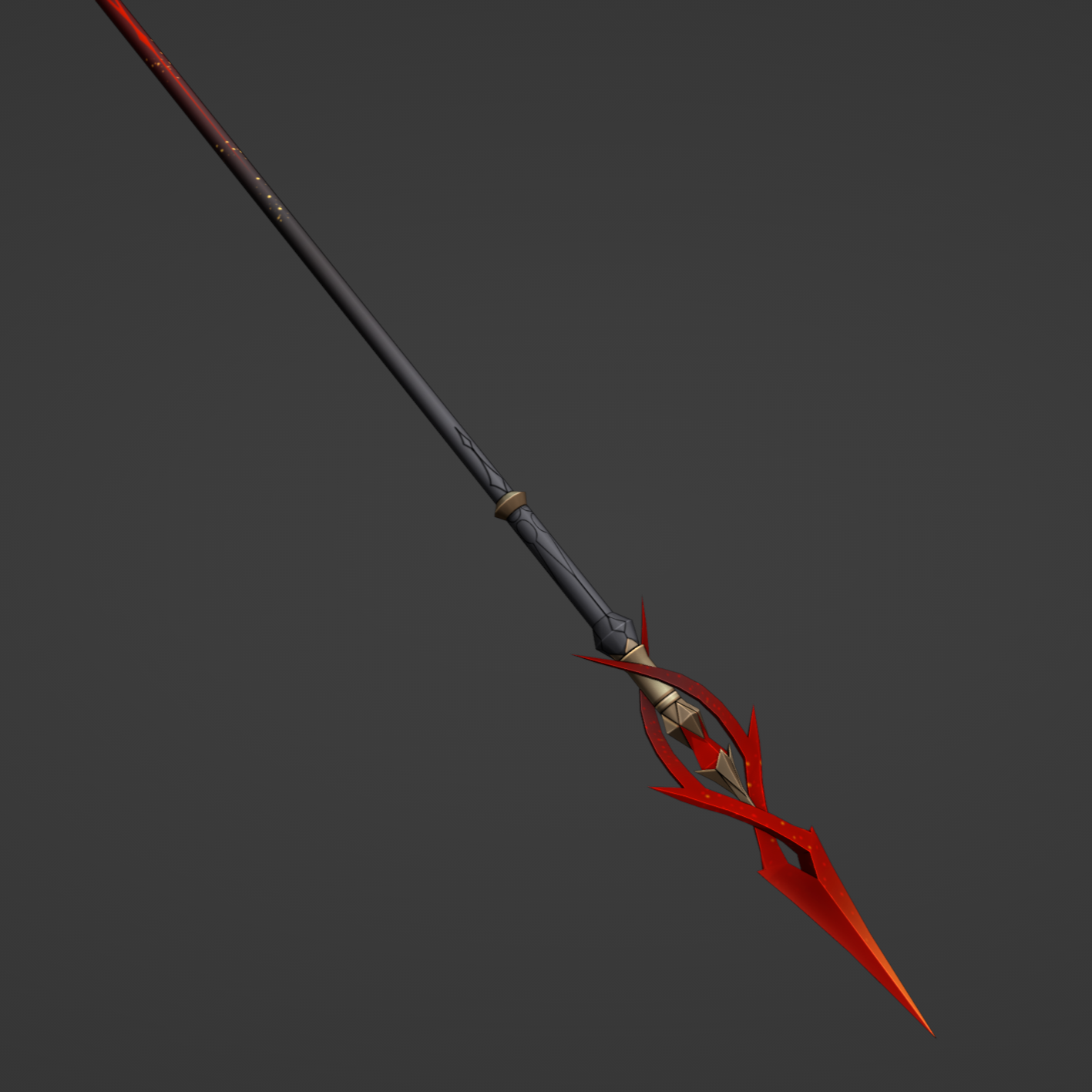 Arlecchino's Scythe - Digital 3D Model - Genshin Impact - Arlecchino Cosplay