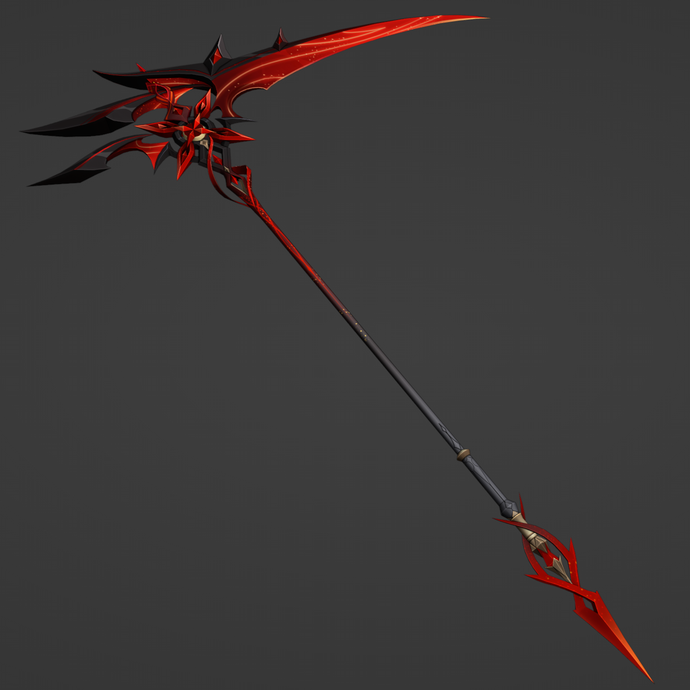 Arlecchino's Scythe - Digital 3D Model - Genshin Impact - Arlecchino Cosplay