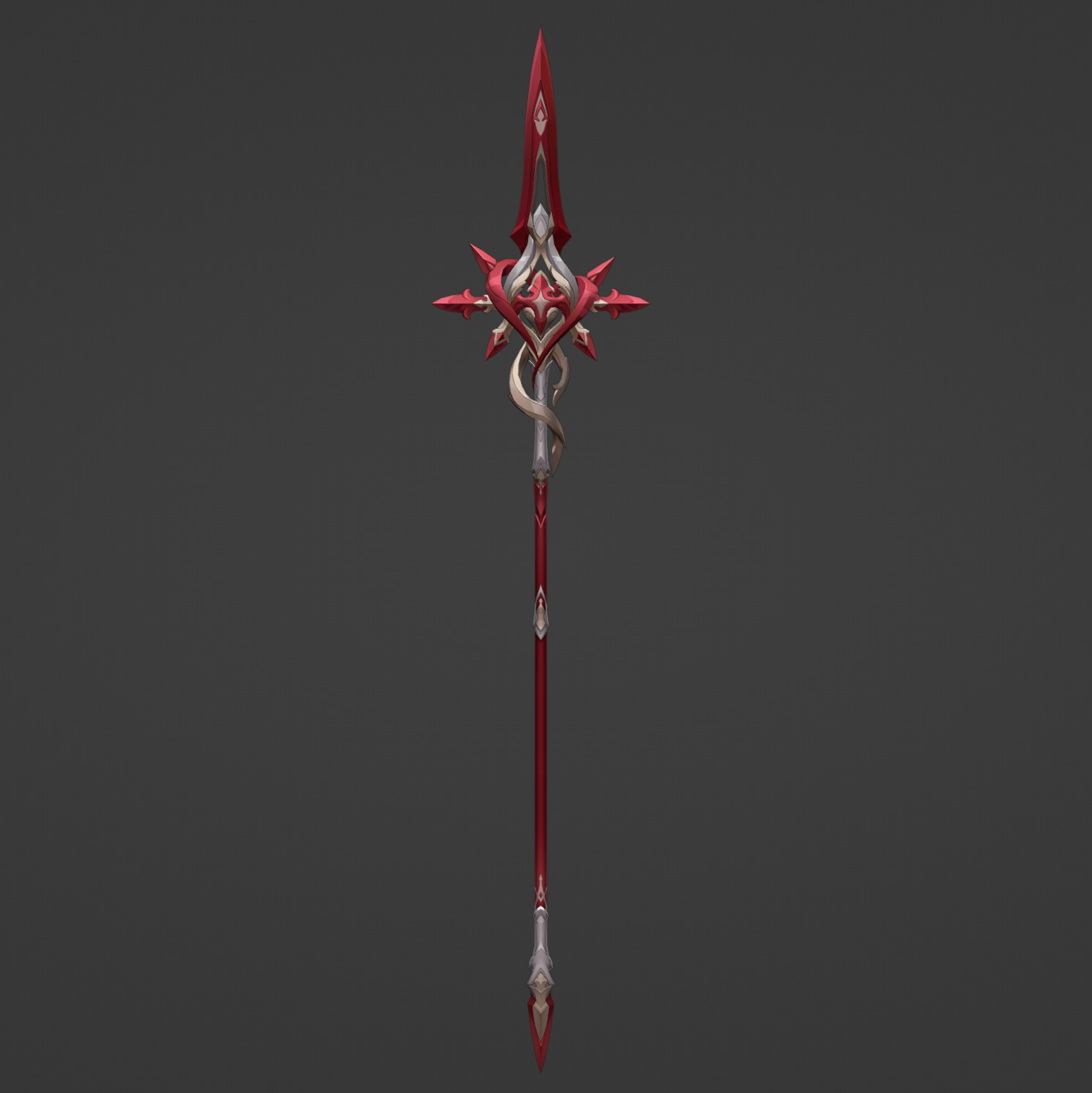 Argenti's Spear - Digital 3D Model - Honkai: Star Rail Cosplay - Argenti Cosplay