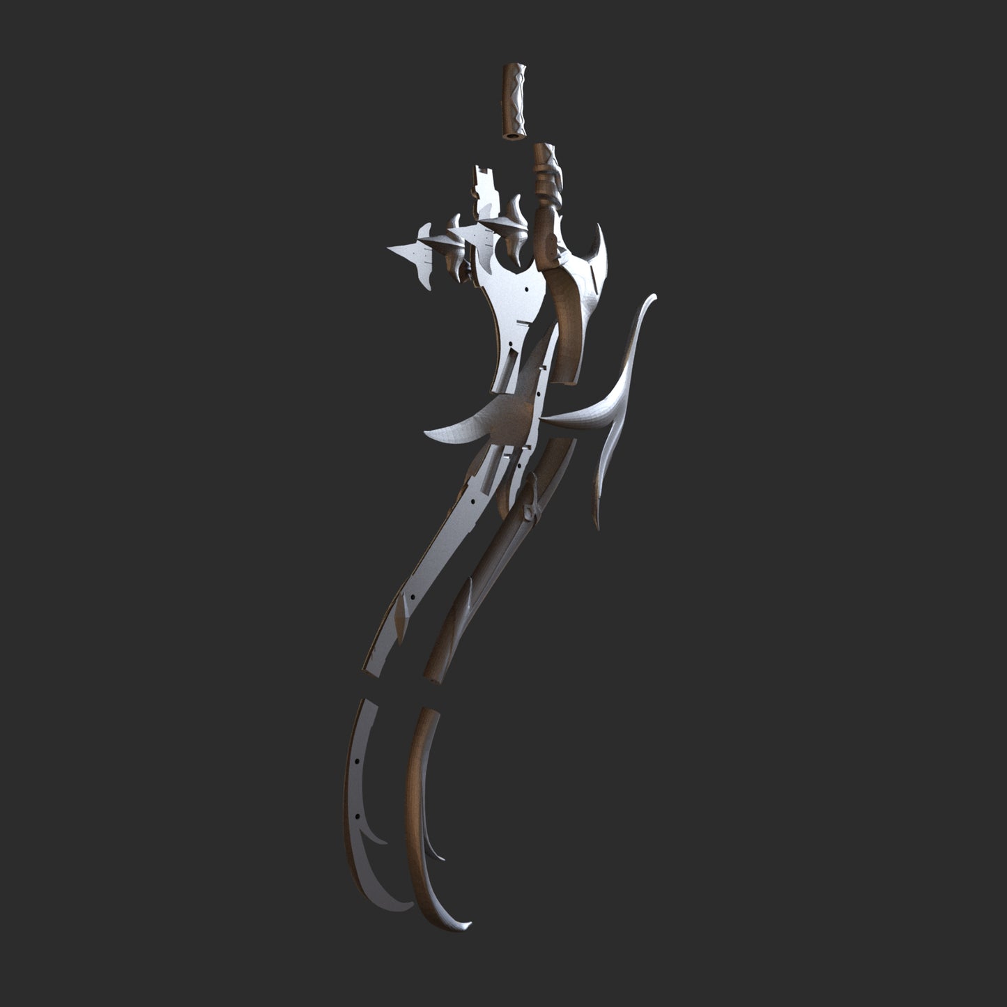 Favonius Warbow - Digital 3D Model - Genshin Impact - Gorou Cosplay