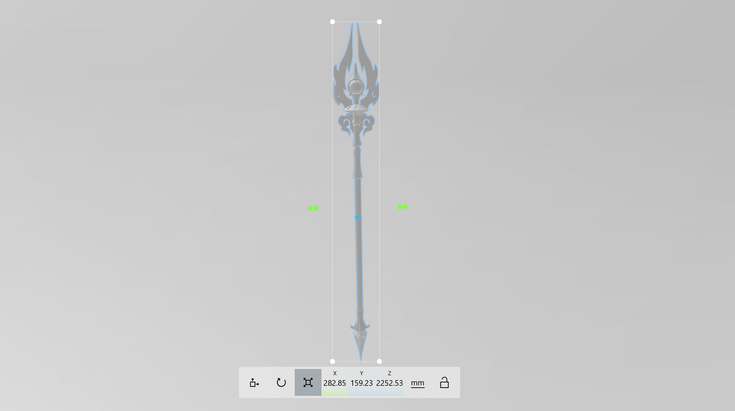 Staff of Homa - Digital 3D Model - Genshin Impact - Hu Tao Spear