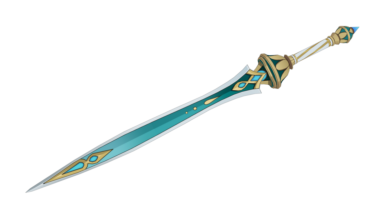 Xiphos Moonlight Sword - Digital 3D Model- Genshin Impact - Kaedehara Kazuha Cosplay