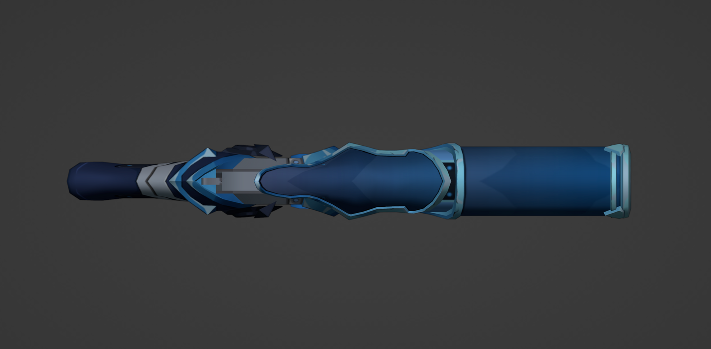 Cryogunner Legionnaire Gun - Digital 3D Model - Genshin Impact - Cryogunner Legionnaire Cosplay