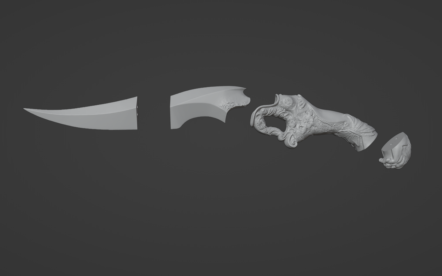 Dagger of Death's Flowers - Digital 3D Model - Resident Evil Village - Ethan Winters Cosplay