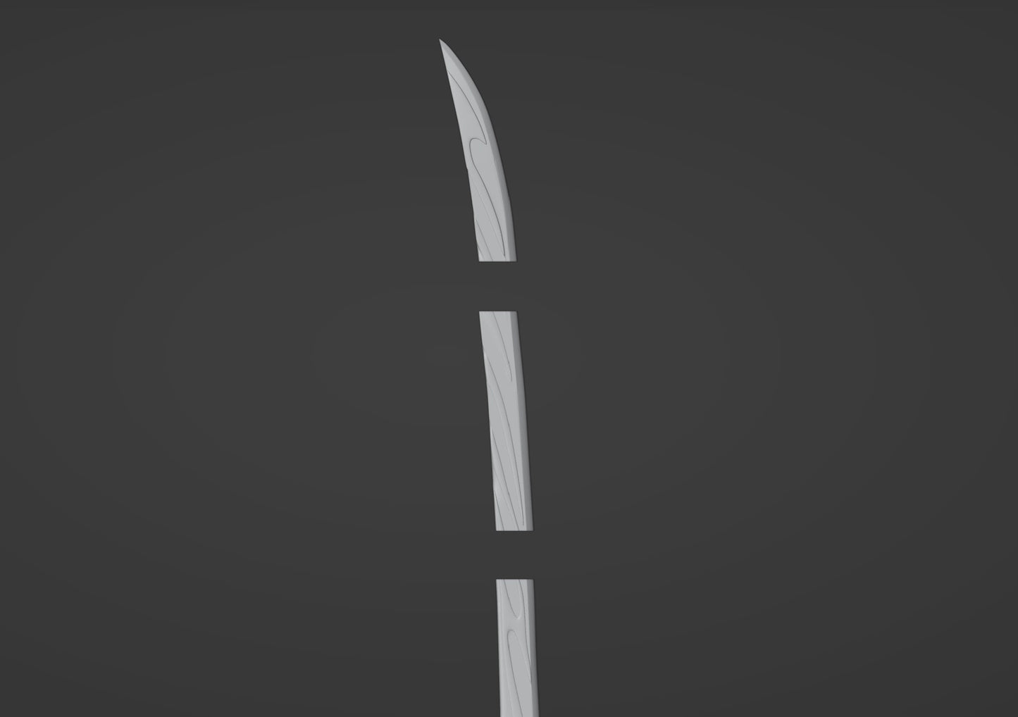 Haran Geppaku Futsu Sword - Digital 3D Model - Genshin Impact - Kamisato Ayato Cosplay