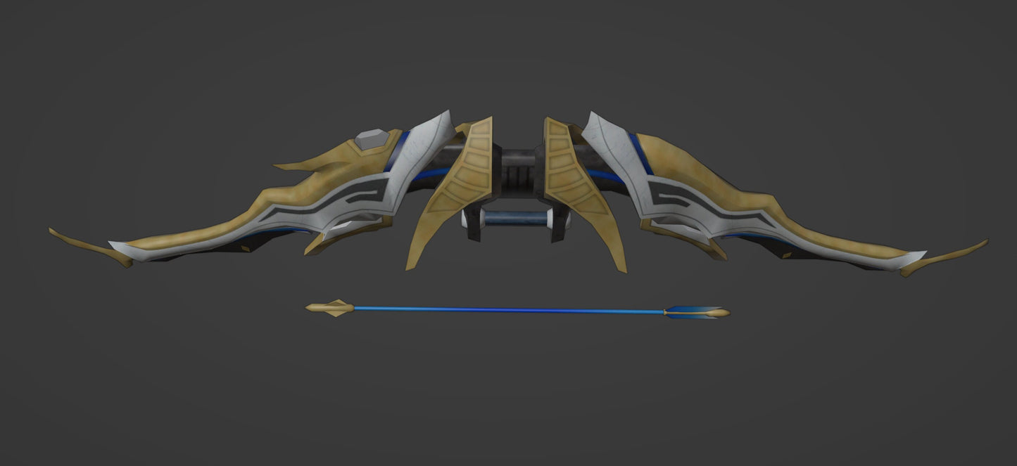 Akhos Bow - Digital 3D Model - Professionally Designed - Arkhos Cosplay - Xeno Chronicles 2 Cosplay