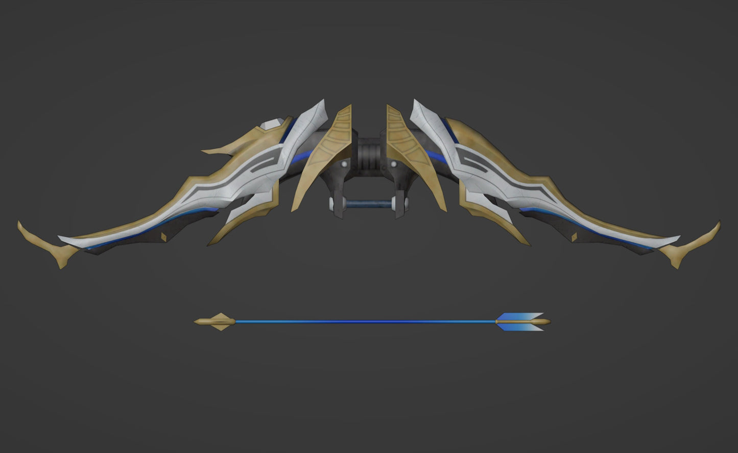Akhos Bow - Digital 3D Model - Professionally Designed - Arkhos Cosplay - Xeno Chronicles 2 Cosplay
