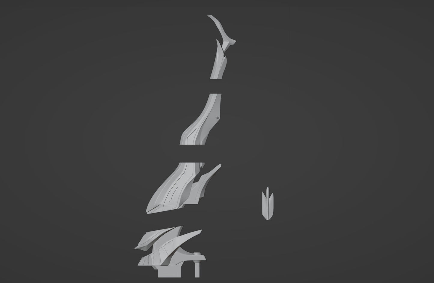 Akhos Bow - Digital 3D Model - Professionally Designed - Arkhos Cosplay - Xeno Chronicles 2 Cosplay