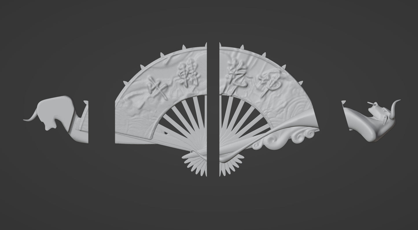 Celestial Fan 3D Model - Professionally Designed - Fan Knife