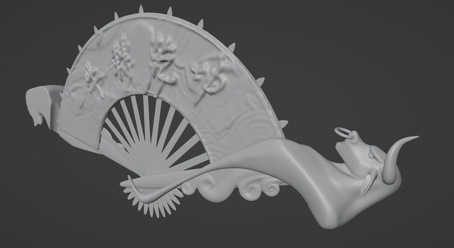 Celestial Fan 3D Model - Professionally Designed - Fan Knife