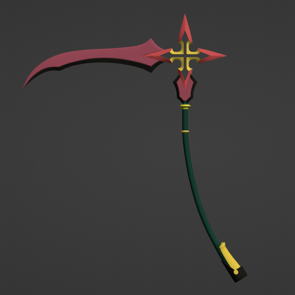 Marluxia's Scythe - Digital 3D Model Files and Physical 3D Printed Kit Options - Marluxia Cosplay