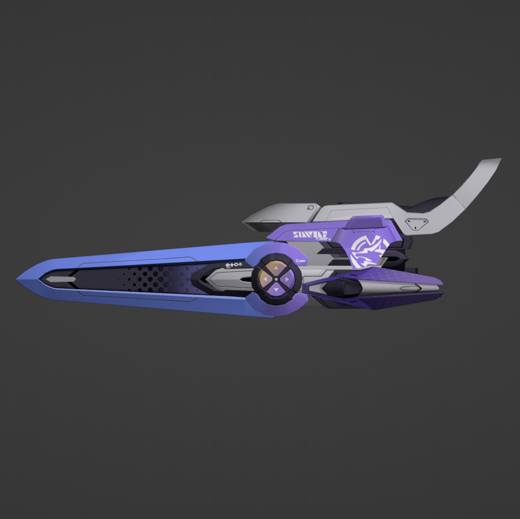 Silver Wolf Blaster - Digital 3D Model - Honkai: Star Rail - Silver Wolf Cosplay