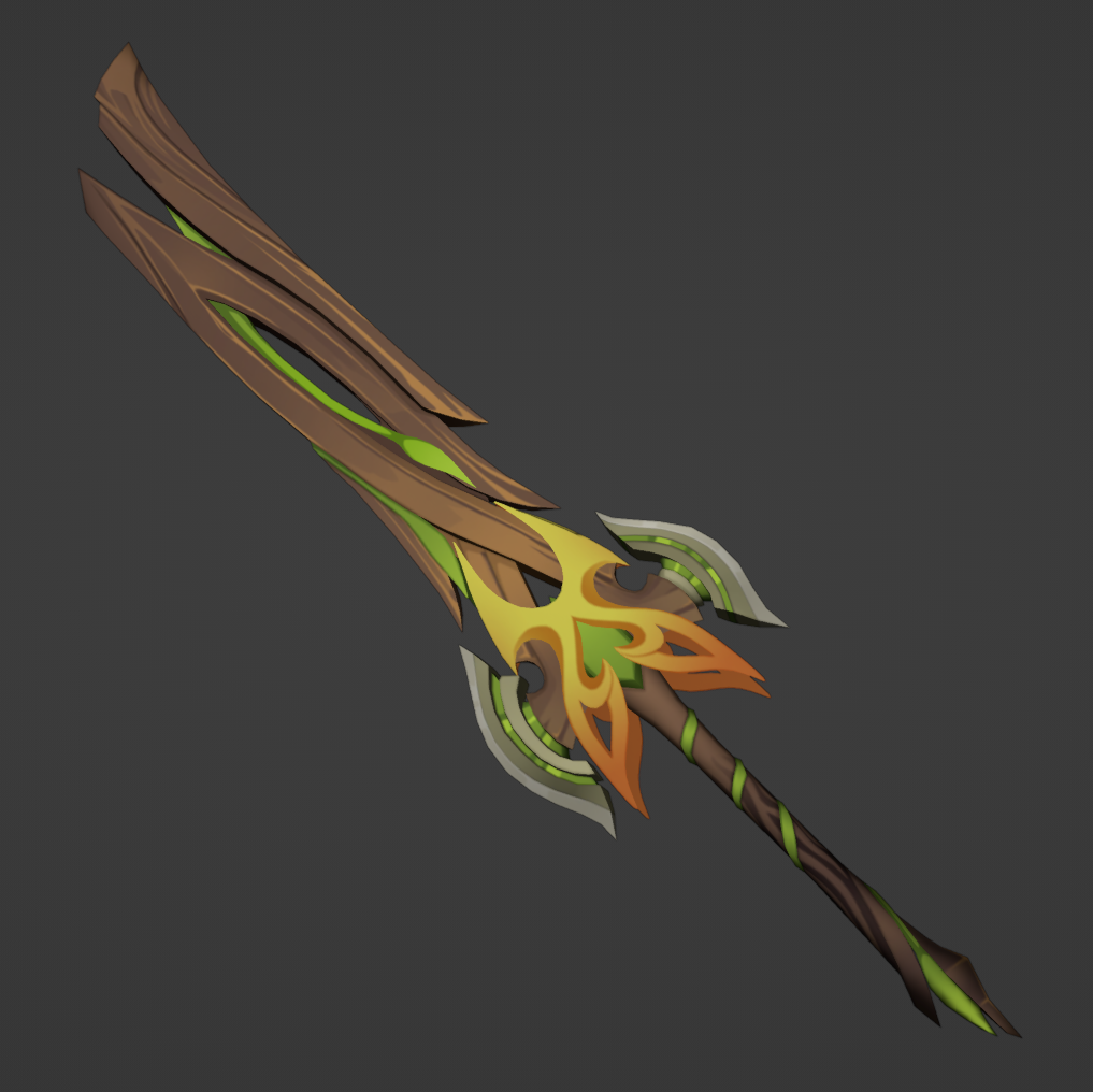 Forest Regalia - Digital 3D Model - Genshin Impact - Beidou Cosplay