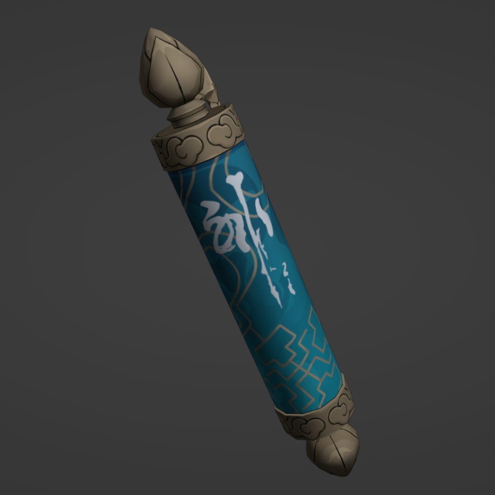 Jing Yuan Scroll - Digital 3D Model - Honkai: Star Rail - Jing Yuan Cosplay