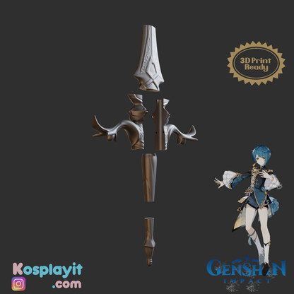 Sacrificial Sword - Digital 3D Model - Genshin Impact - Xingqiu Cosplay