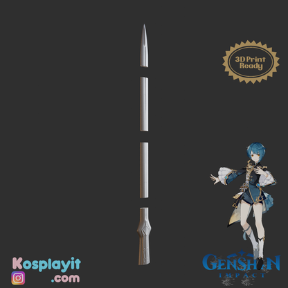 Sacrificial Sword - Digital 3D Model - Genshin Impact - Xingqiu Cosplay