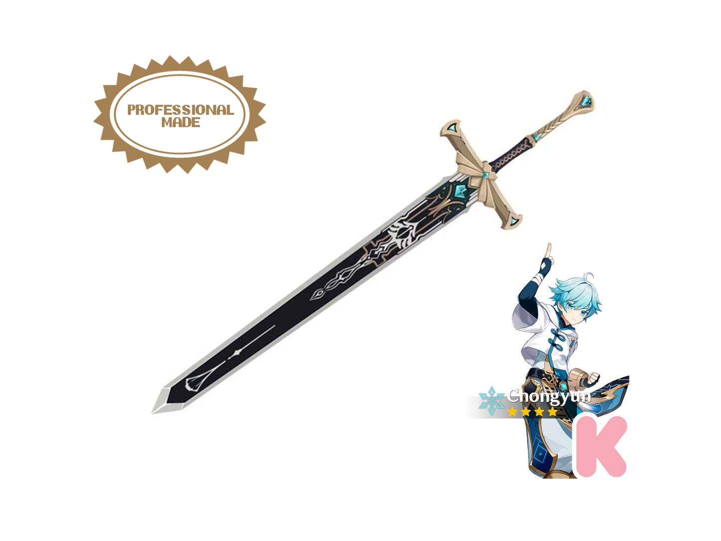 Favonius Greatsword- Digital 3D Model Files and Physical 3D Printed Kit Options - Genshin Impact Cosplay