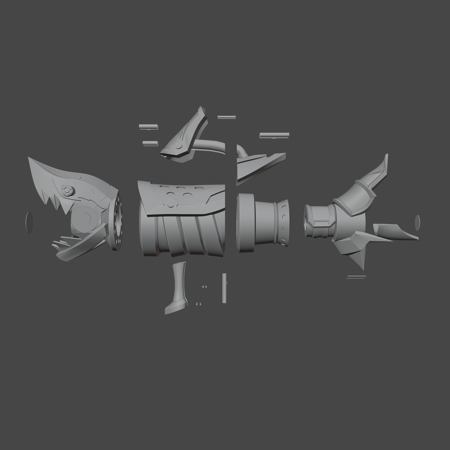 Jinx Arcane Shark Gun - Digital 3D Model and Physical 3D Printed Kit Options - Jinx Arcane Cosplay - Fishbones - Jinx Shark Bazooka