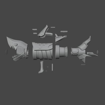 Jinx Arcane Shark Bazooka (Fishbones)- Digital 3D Model - League of Legends - Jinx Arcane Cosplay