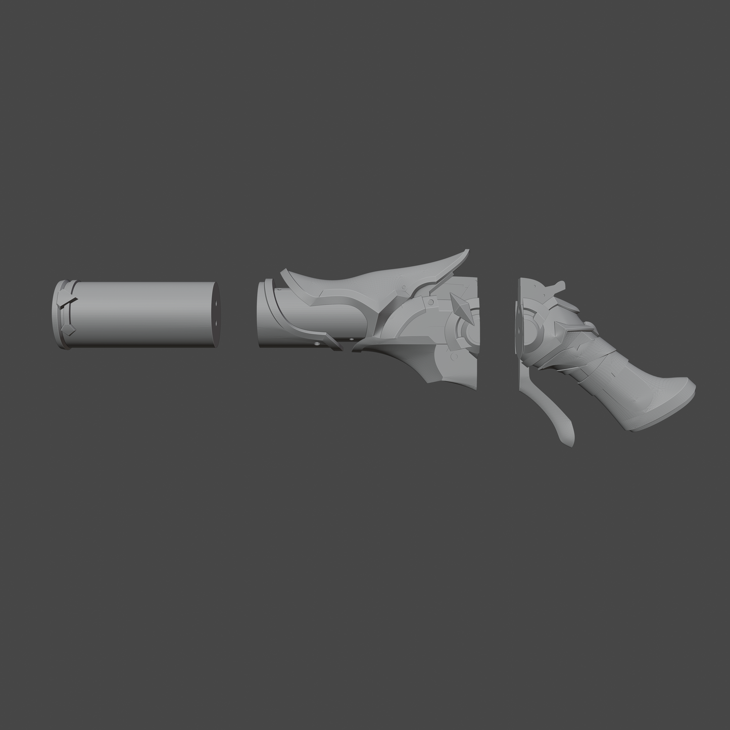 Cryo Fatui Gun - Digital 3D Model Files and Physical 3D Printed Kit Options - Fatui Gun - Fatui Cosplay