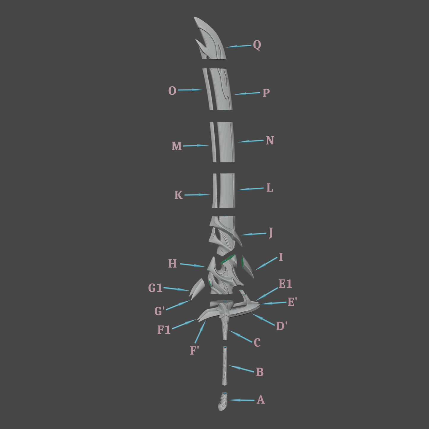 Redhorn Stonethresher - Digital 3D Model and Physical 3D Printed Kit Options - Arataki Itto Cosplay