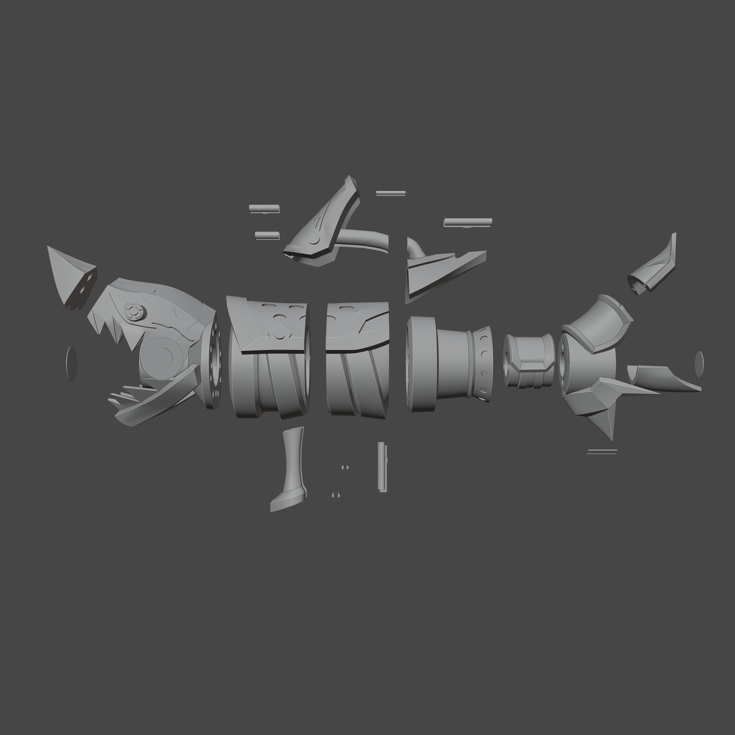 Jinx Arcane Shark Gun - Digital 3D Model and Physical 3D Printed Kit Options - Jinx Arcane Cosplay - Fishbones - Jinx Shark Bazooka