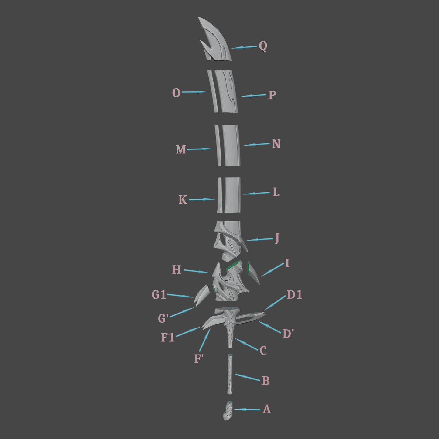 Redhorn Stonethresher - Digital 3D Model and Physical 3D Printed Kit Options - Arataki Itto Cosplay