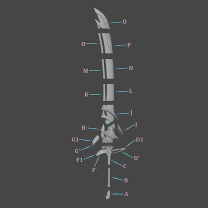 Redhorn Stonethresher - Digital 3D Model - Genshin Impact - Arataki Itto Cosplay