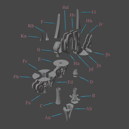 Staff of Homa - Digital 3D Model - Genshin Impact - Hu Tao Spear