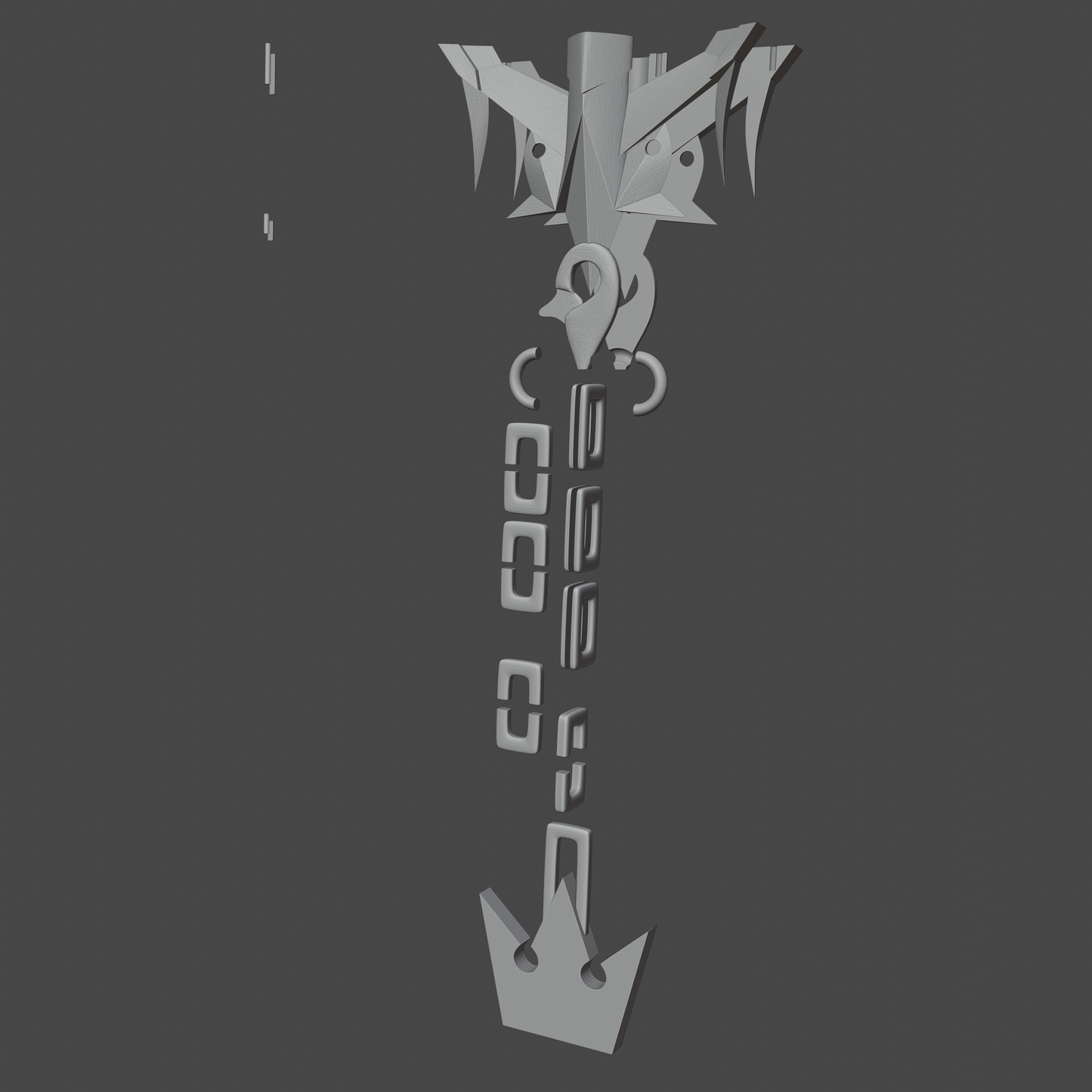 Sora's Oblivion Keyblade - Digital 3D Model Files and Physical 3D Printed Kit Options - Sora Cosplay - Oblivion Keyblade