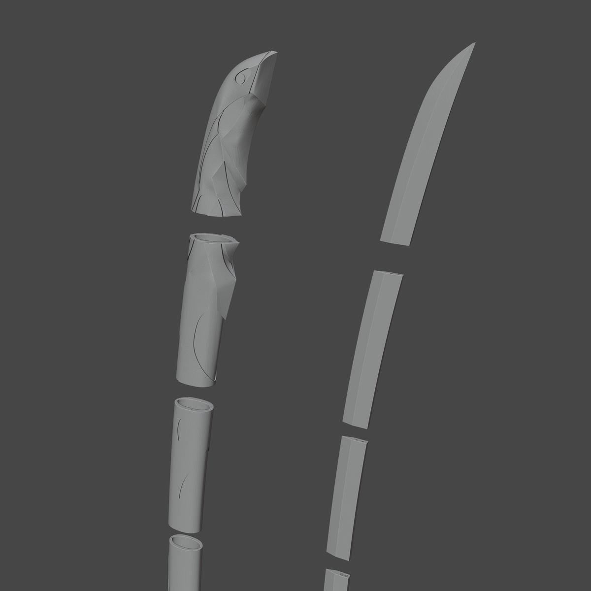 Acheron Model Acheron's Katana - Digital 3D Model - Honkai: Star Rail - Acheron Cosp ...