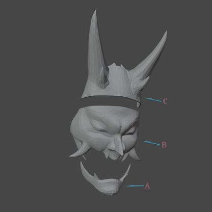 Xiao Demon Mask - Digital 3D Model - Genshin Impact - Xiao Cosplay